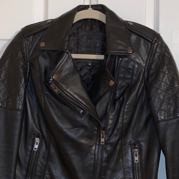 Genuine Leather Moto Jacket - Picture 2 of 4